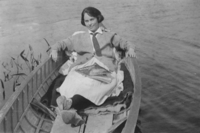 Helen Price in a Boat